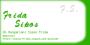 frida sipos business card